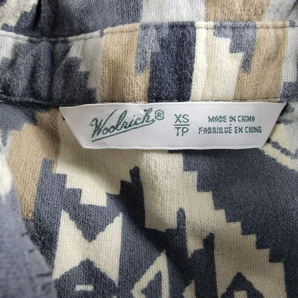 Woolrich Womens XS Native Aztec Keystone Print Long Sleeve Button Up Shirt - Picture 4 of 10